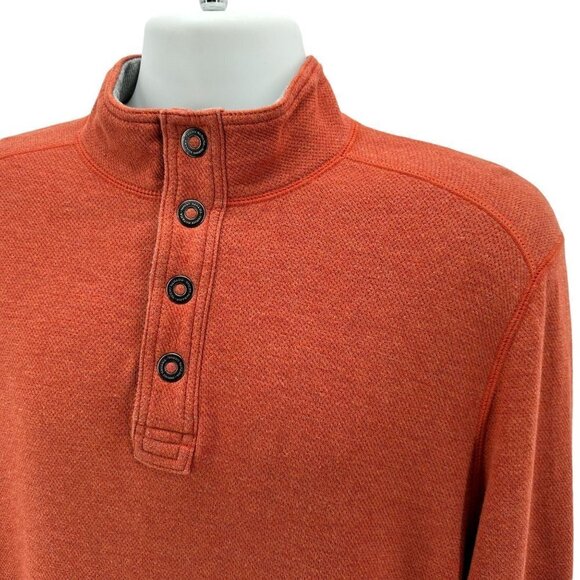 Tommy Bahama Orange Snap Button Sweater Mens XL - Picture 2 of 7